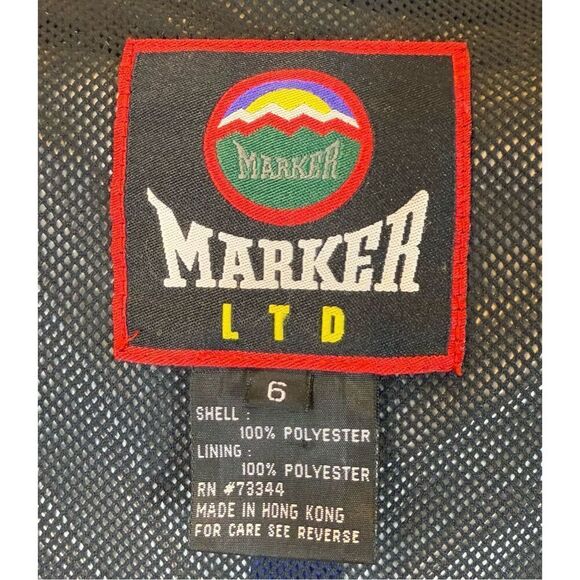 Vintage Marker LTD Vertical Ski/Snow Blue Jacket W/Detachable Hood Women’s 6 - Picture 10 of 14